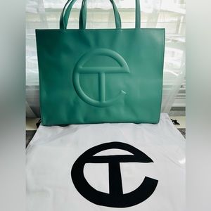 TELFAR Large Shopping Bag-Sage